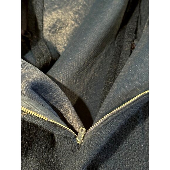 Dress Blue Midi Sheath Fitted Knit Cowl Long Sleeve Theatre Actress Doris Day - Picture 14 of 14